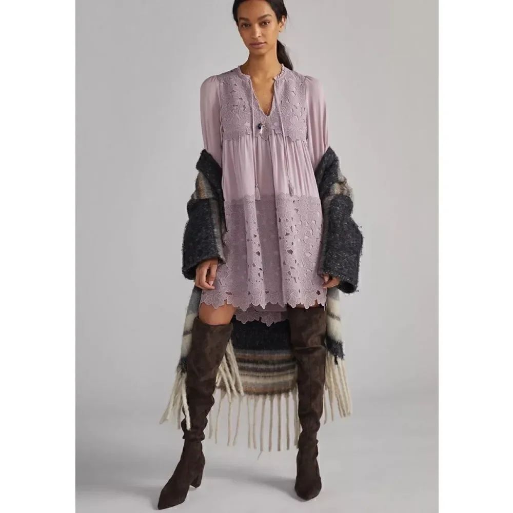 Embroidered Lace Tunic Dress
Anthropologie